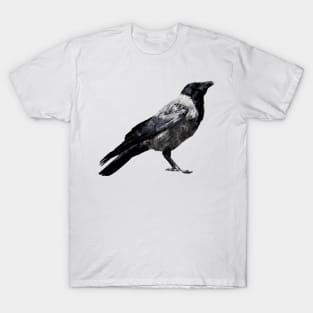 Dramabite Watercolor crow raven T-Shirt